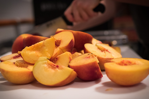Ginger-Lime Oatcakes with Fresh Peaches and Cream